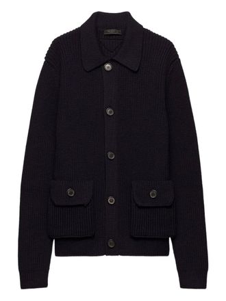 Prada Cardigan in lana - Blu