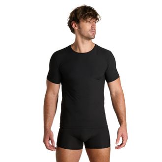 Bruno Banani Rundhalsshirt BRUNO BANANI ANTISTRESS, Herren, Gr. XXL, schwarz, Obermaterial: 90% Polyamid, 10% Elasthan, unifarben, Basic schmal h&uuml;ftbedeckend, Rund