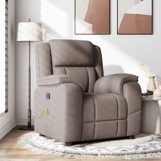 vidaXL Vidaxl - Sill&oacute;n De Masaje Reclinable De Tela Gris Taup&eacute;