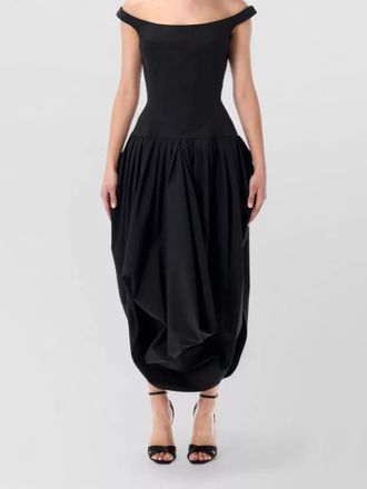 Magda Butrym off shoulder corset dress long skirt