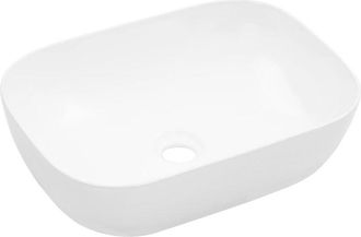 vidaXL Lavabo 45,5x32x13 cm cerámica blanco vidaXL