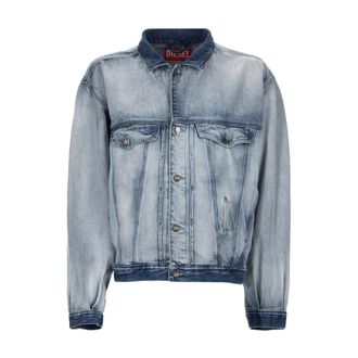 Diesel Heren, Jassen, Blauw, Maat: S Denim