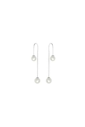 Lucy Quartermaine Double Pearl Earrings in Sterling Silver at Nordstrom