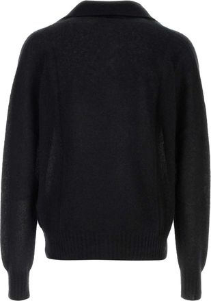 Tom Ford Mens Cashmere Polo Shirt Black Silk