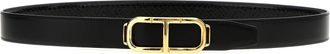 Tom Ford Mens Black Leather Regular Belt