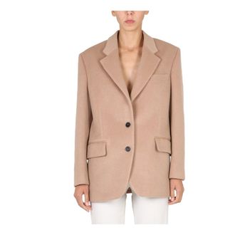 Stella McCartney Stella McCartney, Blazers, female, Beige, Size: XS 2 Button Oversized Blazer