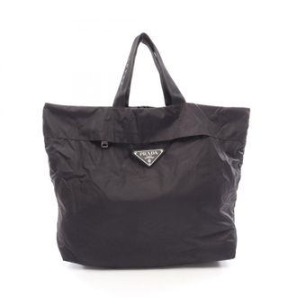 Prada Black Nylon Handbag Shopping Bag Tote Bag (Pre-Owned)