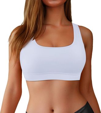 Generic Womens Racerback Bikini Tops Quick Dry Modest Swimsuit Sports Summer Bikini Bra Full Coverage Beach Party Essentials Yoga Cycling Gym Tank Tops