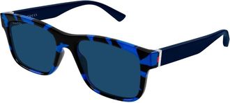 Gucci 2085S Zonnebril - Heren - Zonnebrillen - Blauw - 55 MM - Accessoires
