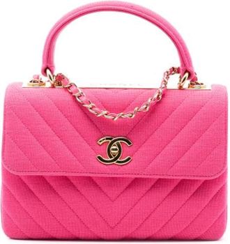 Chanel Borsa Pre-owned Vintage in Cotone - - Pre-owned - Donna - Rosa - ONE SIZE