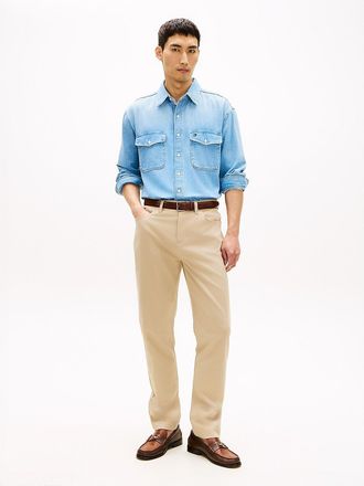 Tommy Hilfiger Mens 5-Pocket Straight Pant - Beige - 29W x 30L