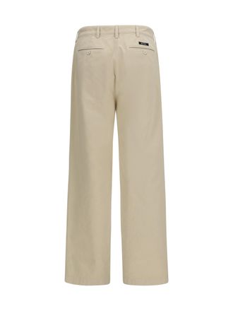Prada Mens Straight-Leg Cotton Pants Sabbia Trousers