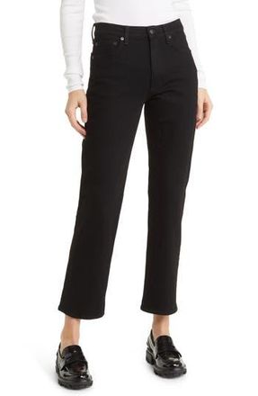 Rag & Bone Harlow High Waist Straight Leg Jeans in Black at Nordstrom Rack, Size 23