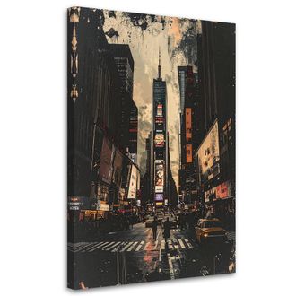 Feeby Cuadro Sobre Lienzo, Times Square De Nueva York, 80x120