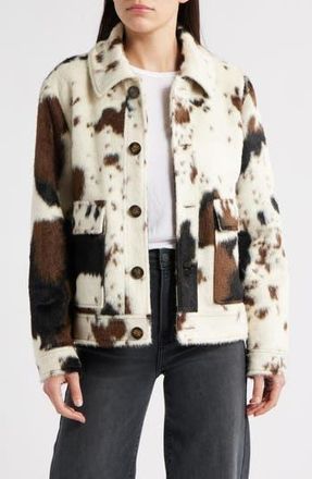 Bernardo Cow Print Faux Fur Jacket at Nordstrom Rack, Size X-Small