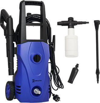 OEM Hidrolimpiadora 1600w Caudal 432 L/h Bomba De Aluminio Presi&oacute;n De 130 Bar Manguera 6m Incluye Cepillo 23.5x27x68 Cm Azul