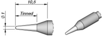 JBC Jbc-tools C245041 Punta De Soldar Redonda 1,0 Mm Plateada