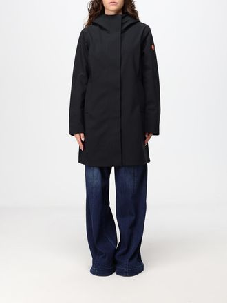 Save The Duck Knee-Length Polyester Parka with Padded Hood
