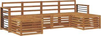vidaXL Conjunto De Sof&aacute;s De Exterior 6 Uds. Natural Vidaxl