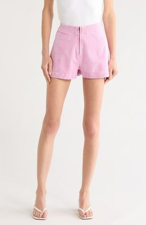 Young Fabulous & Broke Zip Front Cotton Blend Shorts in Purple Jasmine Mineral at Nordstrom Rack, Size X-Small