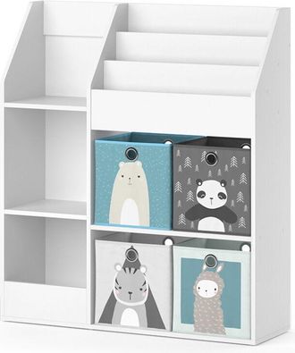 Vicco Estanter&iacute;a Infantil Luigi, Blanco, 100.4 X 114.2 Cm Con 4 Cajas Plegables (gris) Vicco