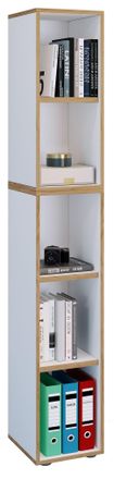 VCM Vcm - Estante De Madera De Pie Gabinete De Archivo De Ahorro De Espacio Dimensiones Aprox. An. 30 X Al. 183 X T. 33 Cm Estante Elegante Estante De Ofi