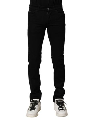 Dolce & Gabbana Black Cotton Stretch Skinny Men Denim Jeans Elastane Clothing