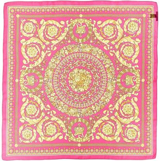 Versace Barocco Print Silk Scarf