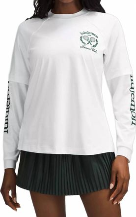lululemon Tennis Club Layered Long Sleeve Tshirt In White