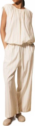 FRNCH Carmela Wide Leg Pants In Beige