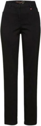 Toni Dames, Broeken, Zwart, Maat: XS Viscose