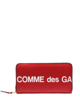 Comme Des Garçons logo-print continental wallet - unisex - Calf Leather - One Size - Red
