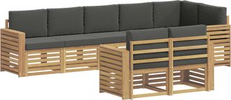 vidaXL Conjunto De Sof&aacute;s De Exterior 8 Uds. Blanco Y Antracita Vidaxl