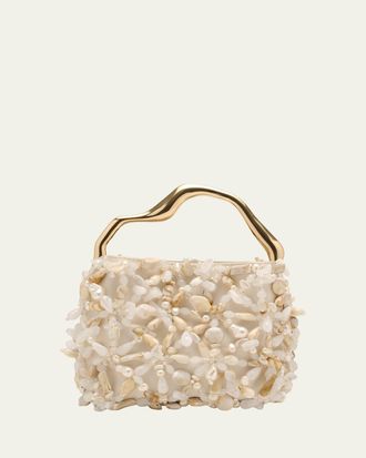 Cult Gaia Solene Mini Beaded Sculptural Top-Handle Bag