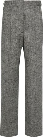 Blazé Milano Fox trousers - women - Alpaca Wool/Polyamide/Linen/Flax/Viscose - III - Grey