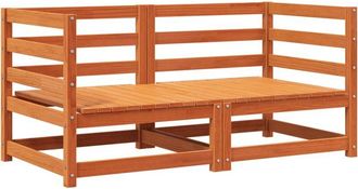 vidaXL Sof&aacute;s Esquineros De Jard&iacute;n 2 Uds Madera Pino Marr&oacute;n 70x70x67 Cm Vidaxl