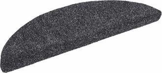 vidaXL Vidaxl - Stair Mats Self-adhesive 30 pcs 56x17x3 cm Dark Grey Half Round