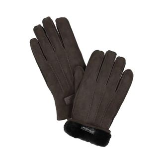 Warmbat Suede Handschoenen - unisex - Handschoenen - Bruin - M - Wol - Accessoires