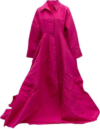 Valentino Garavani Kleedjes, Dames, Roze, XS, Oversized Maxi Shirt Dress