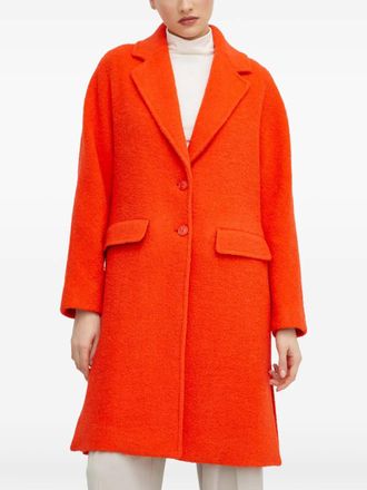 Patrizia Pepe buttoned flap pocket coat - women - Fabric - 44 - Orange