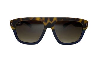 TIWI Womens Samm Sunglasses In Bicolor Tortoise/blue