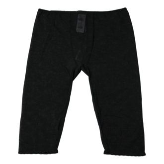 Dolce & Gabbana Bottoms, female, Black, Size: S Logo Lace Lingerie Cropped Tight Underwear