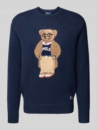 Polo Ralph Lauren Strickpullover aus Leinen-Baumwoll-Mix mit Kaschmir-Anteil in Marine, Gr&ouml;&szlig;e XXL