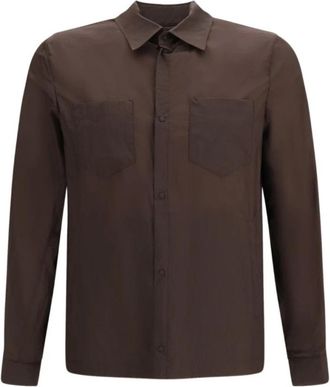 Herno Shacket - Heren - Casual Overhemden - Bruin - XL - Nylon - Overhemden