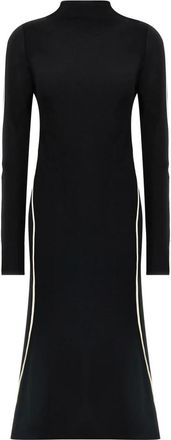 Sportmax Kleedjes, Dames, Zwart, S, Polyester, Operoso Midi Jurk