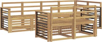 vidaXL Conjunto De Sof&aacute;s De Exterior 7 Uds. Blanco Vidaxl