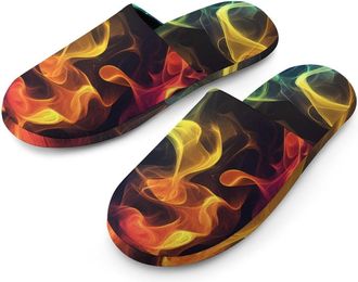 Generic Fantasy Rainbow Smokes Mens House Slippers Slip Indoor Slipper On Shoes Warm Outdoor