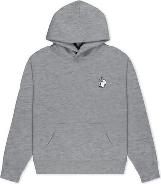 Dalix Heartly Ghost Relaxed Midweight Fleece Pullover Hoodie in Athletic Heather at Nordstrom, Size Xx-Large