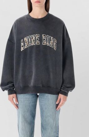 Anine Bing miles crew neck logo oversized sweatshirt