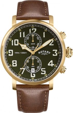 Rotary RGS10002-24 Mens Heritage Pilot Watch - Gold - One Size